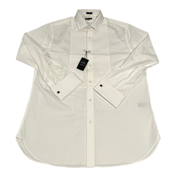 NWT J.Crew Ludlow White Tuxedo Shirt French Cuffs 16.5 Classic Fit‎